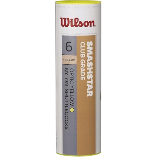 Wilson Unisex – Erwachsene Smashstar 6 Tube Ye 79 Badminton Shuttles, Gelb, Einheitsgröße EU Wilson Unisex – Erwachsene Smashstar 6 Tube Ye 79 Badminton Shuttles, Gelb, Einheitsgröße EU von Wilson