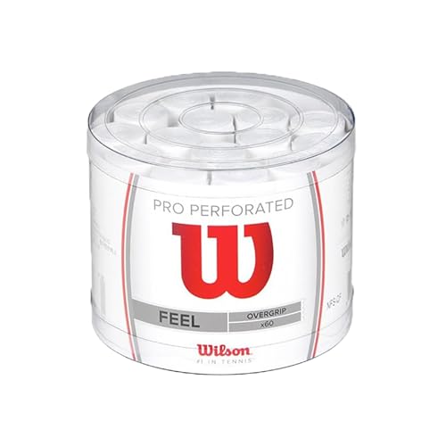 Wilson Unisex Griffband Pro Overgrip Perforated, weiß, 60 Stück, WRZ4008WH Wilson Unisex Griffband Pro Overgrip Perforated, weiß, 60 Stück, WRZ4008WH von Wilson