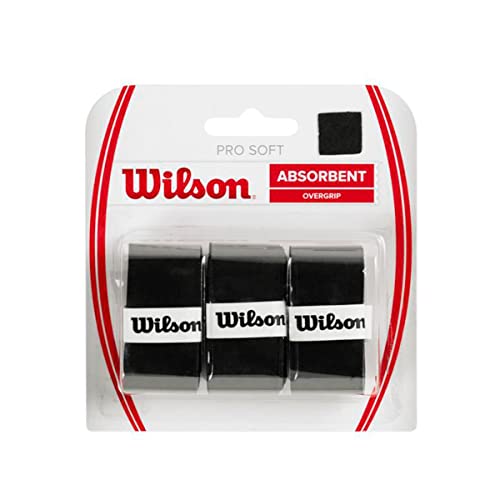 Wilson Unisex – Erwachsene Overgrip Soft 3er Griffband, Schwarz, One Size von Wilson