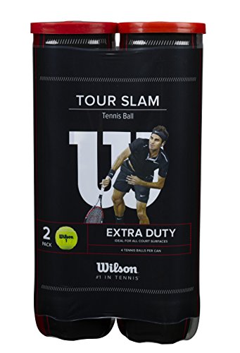 Wilson Tour Slam 4 Tennis Ball Can 2-Pack, Yellow, NS von Wilson