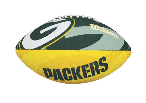 Wilson Unisex-Youth NFL JR TEAM LOGO FB GB American Football, YELLOW/GREEN/WHITE, JUNIOR Wilson Unisex-Youth NFL JR TEAM LOGO FB GB American Football, YELLOW/GREEN/WHITE, JUNIOR von Wilson