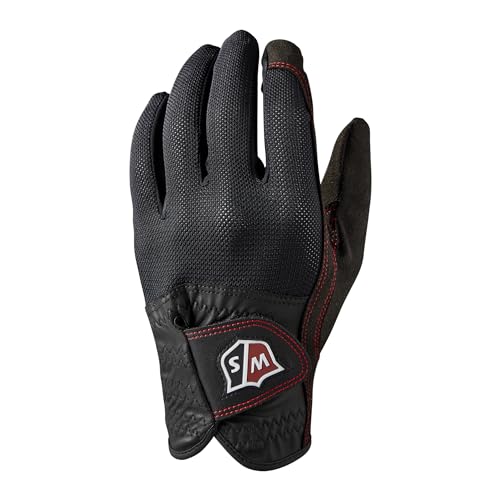 Wilson Handschuhe, W/S Regenhandschuhe, Wasserdicht und rutschfest, Golf-Zubehör für Herren, Schwarz Wilson Handschuhe, W/S Regenhandschuhe, Wasserdicht und rutschfest, Golf-Zubehör für Herren, Schwarz von Wilson