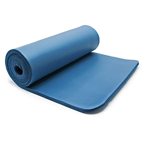 LUXTRI Yogamatte blau 180x60x1,5cm Turnmatte Gymnastikmatte Bodenmatte rutschfest extradick Sport von Wiltec
