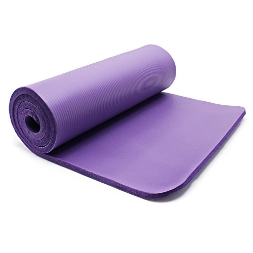 LUXTRI Yogamatte violett 180x60x1,5cm Turnmatte Gymnastikmatte Bodenmatte rutschfest extradick Sport von Wiltec