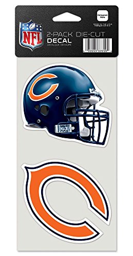 NFL Chicago Bears 47559011 Perfect Cut Aufkleber (2 Stück), 10,2 x 10,2 cm von Wincraft