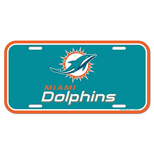 NFL Miami Dolphins Kunststoff-Kennzeichen, Team-Farbe, Einheitsgröße von Wincraft