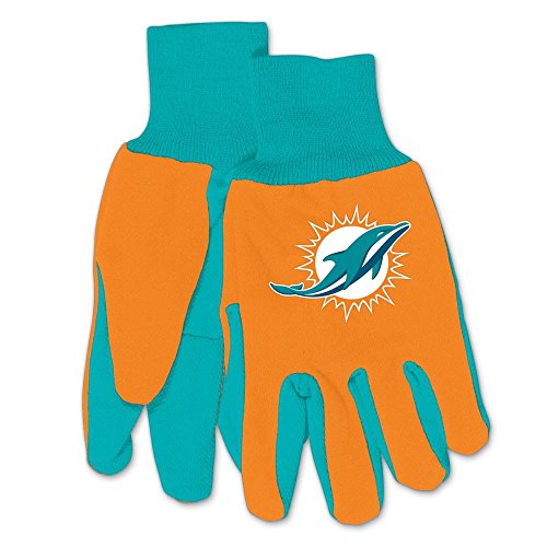 WinCraft NFL Miami Dolphins Two-Tone Gloves, Orange/Green von Wincraft