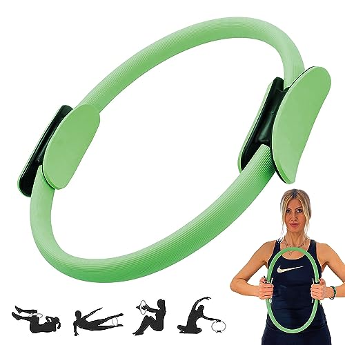 Winch Pilates Ring PRO | Premium-Qualität mit Weicher-Polsterung, Anti-Rutsch-Griff | Widerstandsring für Ganzkörpertraining, Yoga und Physiotherapie | Fitnessgerät für Heimtraining und Studio-Workout von Winch