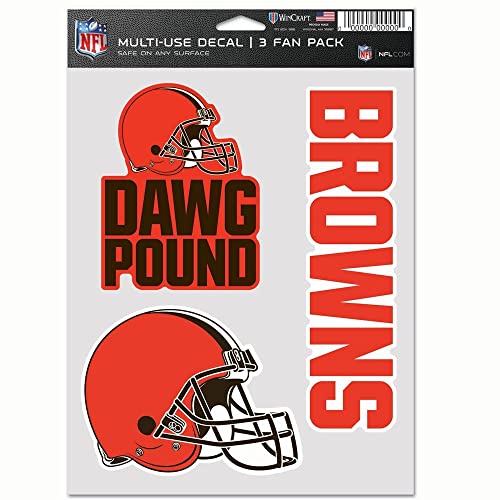 WinCraft NFL Cleveland Browns Aufkleber, vielseitig verwendbar, 3 Stück, Teamfarben, Einheitsgröße WinCraft NFL Cleveland Browns Aufkleber, vielseitig verwendbar, 3 Stück, Teamfarben, Einheitsgröße von Wincraft