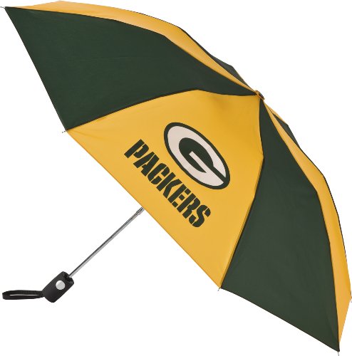 WinCraft NFL Unisex Regenschirm für Erwachsene, automatisch, zusammenklappbar, Unisex-Erwachsene, Green Bay Packers, One Size Fits All von Wincraft