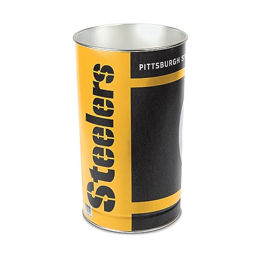 WinCraft Pittsburgh Steelers Abfalleimer aus Metall, 38,1 cm hoch, 26,7 cm Durchmesser, oben offen WinCraft Pittsburgh Steelers Abfalleimer aus Metall, 38,1 cm hoch, 26,7 cm Durchmesser, oben offen von Wincraft