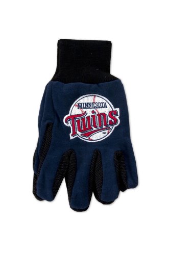 Wincraft MLB Minnesota Twins zweifarbige Handschuhe, Blau/Schwarz von Wincraft