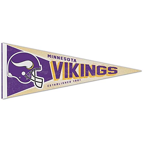 Wincraft Minnesota Vikings Premium Throwback NFL Pennant, Purple, 30 cm x 75 cm, Officially Licensed, Made in USA Wincraft Minnesota Vikings Premium Throwback NFL Pennant, Purple, 30 cm x 75 cm, Officially Licensed, Made in USA von Wincraft
