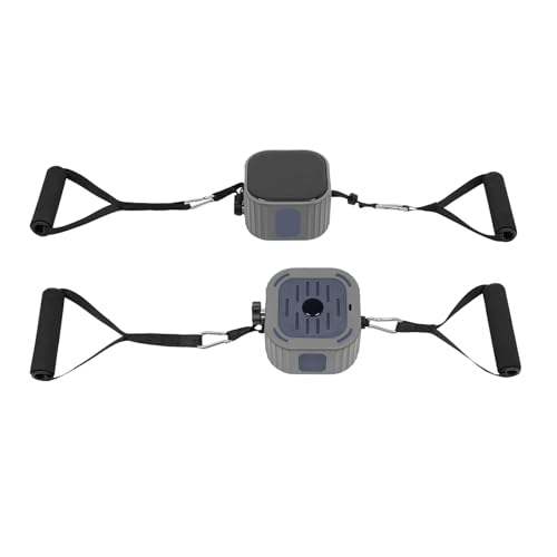 WindWilder 2PCS Workout Bänder& Pump Set, Übungsbänder mit Griffen, Fitness Pump and Bänder Kit, Einstellbarer Widerstand 3-18kg/6.6-39.7lbs, Trainingsbänder für Pilates Yoga Krafttraining (Blau) von WindWilder