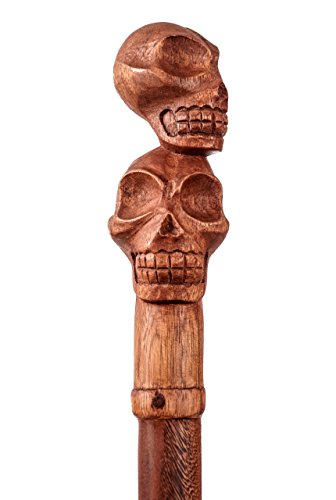 Windalf Magier Wanderstab Skull 180 cm 2 Totenköpfe Handgearbeitet aus Holz Windalf Magier Wanderstab Skull 180 cm 2 Totenköpfe Handgearbeitet aus Holz von Windalf