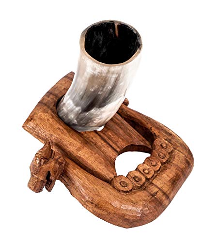 Windalf Wikinger Holz Schiff Trinkhornhalter NORCAN 17 cm Trinkhornständer Wikinger Dekoration Drachenschiff Handarbeit Windalf Wikinger Holz Schiff Trinkhornhalter NORCAN 17 cm Trinkhornständer Wikinger Dekoration Drachenschiff Handarbeit von Windalf