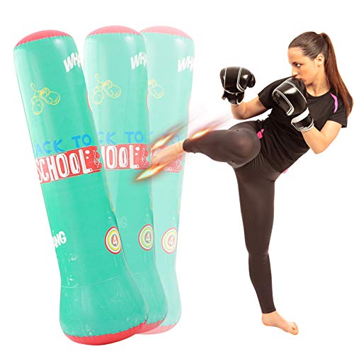 Aufblasbarer Boxsack Kinder Punchingsäcke, 160cm Sandsack Stand Boxsack Stehender Freistehender Fitness Boxsack Tumbler Säulensandsack für Erwachsene Kinder Übung und Stresslinderung Aufblasbarer Boxsack Kinder Punchingsäcke, 160cm Sandsack Stand Boxsack Stehender Freistehender Fitness Boxsack Tumbler Säulensandsack für Erwachsene Kinder Übung und Stresslinderung von WingFly