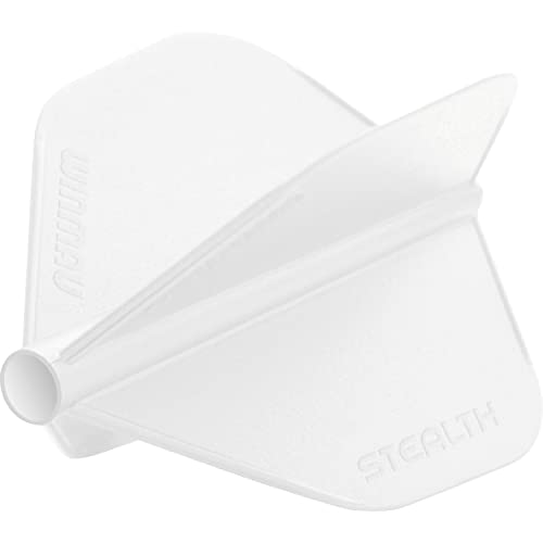 WINMAU Stealth White Standard Dart Flights - 1 Sätze pro Packung (3 Flights insgesamt) von WINMAU