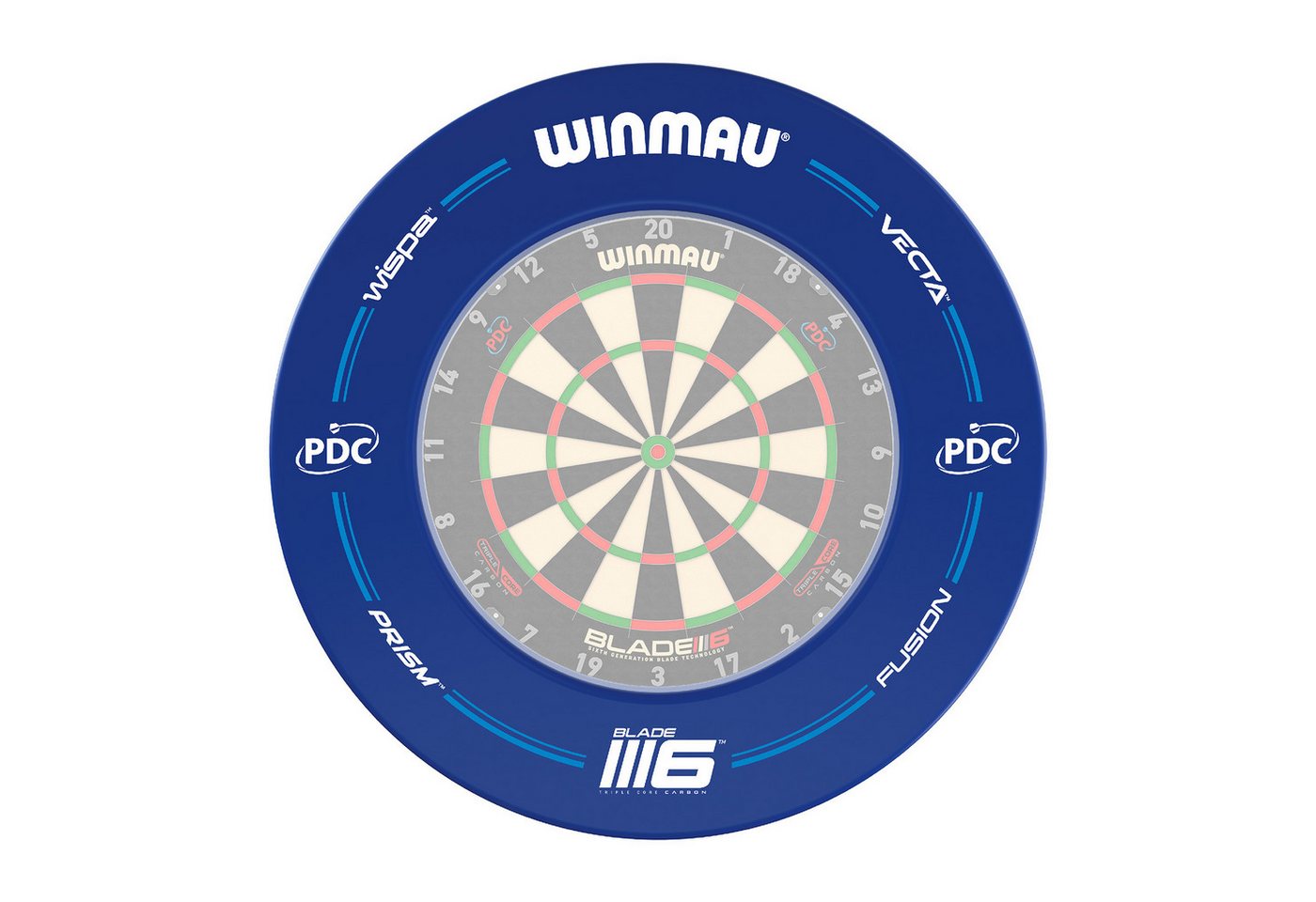 Winmau Dart-Wandschutz Catchring PDC blau 4446, Dartscheibe Dart Scheibe Darts von Winmau