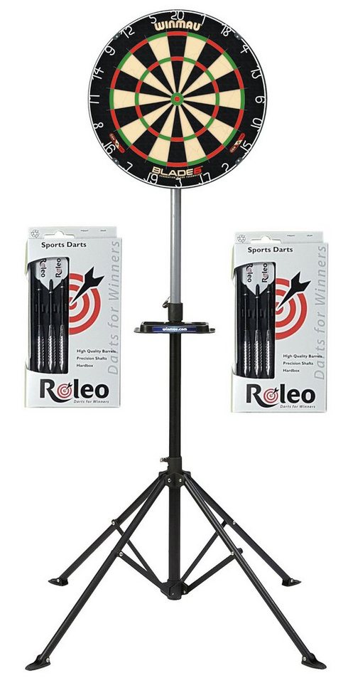 Winmau Dartscheibe Steeldart Set Dartscheibe Winmau Blade 6 + Dartständer + 2 Satz Dartpfeile, (1-tlg) Winmau Dartscheibe Steeldart Set Dartscheibe Winmau Blade 6 + Dartständer + 2 Satz Dartpfeile, (1-tlg) von Winmau