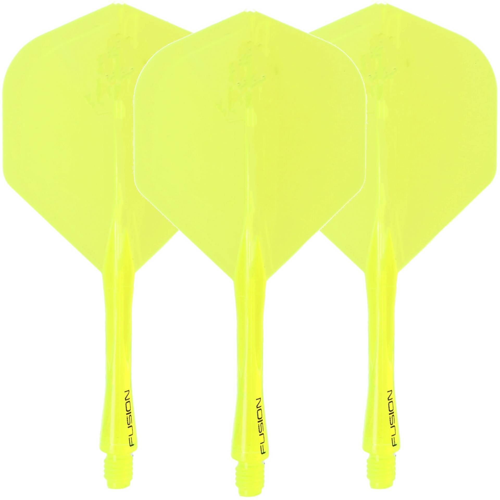 Winmau Fusion Dart Flight und Shaft, Standard, neon gelb, intermediate, 28mm von Winmau