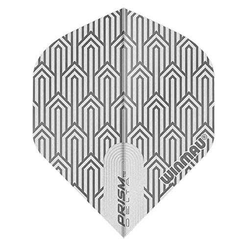 WINMAU Prism Delta White Extra Dicke Dart Flights - 1 Sätze pro Packung (3 Flights insgesamt) von WINMAU