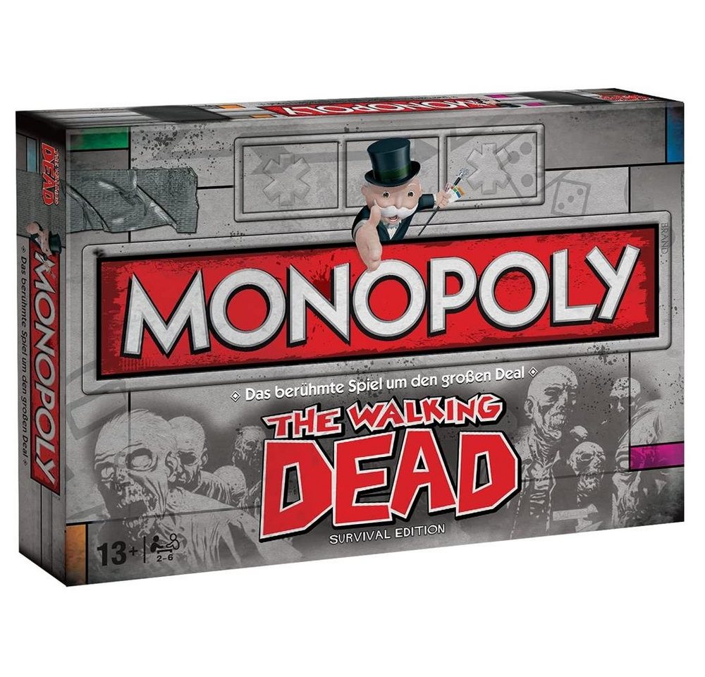 Winning Moves Spiel, MONOPOLY The Walking Dead Survival Edition, Brettspiel Familienspiel Gesellschaftsspiel ab 13 Jahre Klassiker von Winning Moves