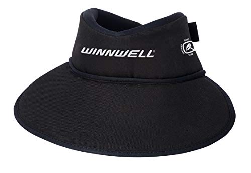 Winnwell Nackenschutz Basic Halsband mit Lätzchen – BNQ & CE zertifizierter Schutz für alle Ligen, leicht und verstellbar für eine bequeme Passform von Winnwell