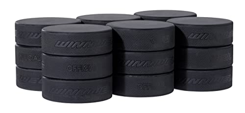 Winnwell Schwarze Eishockey-Pucks, 18 Stück, Box mit Standard-Eispuck, 170 g, offizielle Größe, ideal für Schlägerhandhabung und Trainingsübungen für Jugendliche und Erwachsene Winnwell Schwarze Eishockey-Pucks, 18 Stück, Box mit Standard-Eispuck, 170 g, offizielle Größe, ideal für Schlägerhandhabung und Trainingsübungen für Jugendliche und Erwachsene von Winnwell
