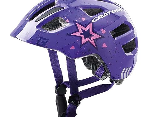 Winora Unisex – Erwachsene Cratoni Fahrrad helme, Stern/lila Glanz, XS-S von Winora