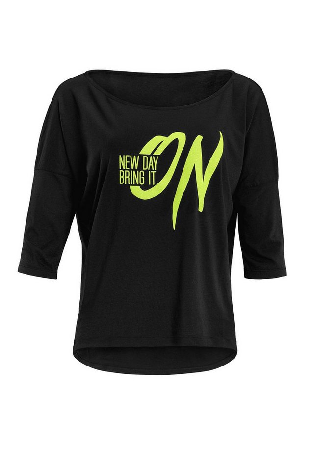 Winshape 3/4-Arm-Shirt MCS001 ultra leicht mit Neon gelbem Glitzer-Aufdruck Winshape 3/4-Arm-Shirt MCS001 ultra leicht mit Neon gelbem Glitzer-Aufdruck von Winshape