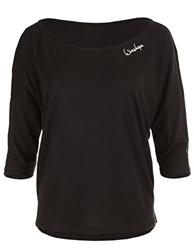 WINSHAPE Damen Ultra Leichtes Modal-3/4-arm Mcs001 3/4-arm Shirt, Schwarz, M EU von WINSHAPE