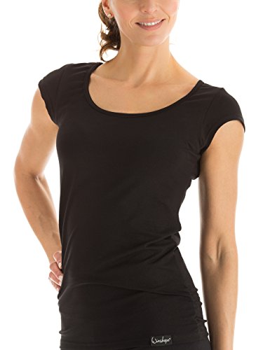 WINSHAPE Damen Fitness Freizeit Yoga Pilates Wtr4 Kurzarmshirt, Schwarz, L EU WINSHAPE Damen Fitness Freizeit Yoga Pilates Wtr4 Kurzarmshirt, Schwarz, L EU von WINSHAPE