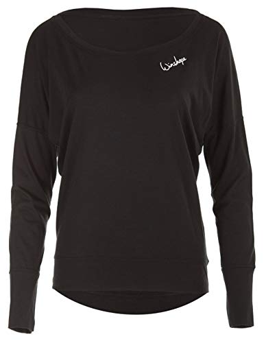 WINSHAPE Damen Ultra Leichtes Modal-longsleeve Mcs002 Longsleeve, Schwarz, L EU von WINSHAPE