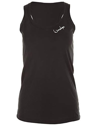 WINSHAPE Damen Damen Ultra Leichtes Modal-Tanktop Mct006, Dance Style, Fitness Freizeit Sport Yoga Workout Tanktop, Schwarz, XL von WINSHAPE