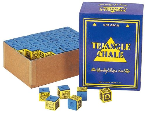 Billard Kreide Triangel blau, 144 Stück Box von Winsport