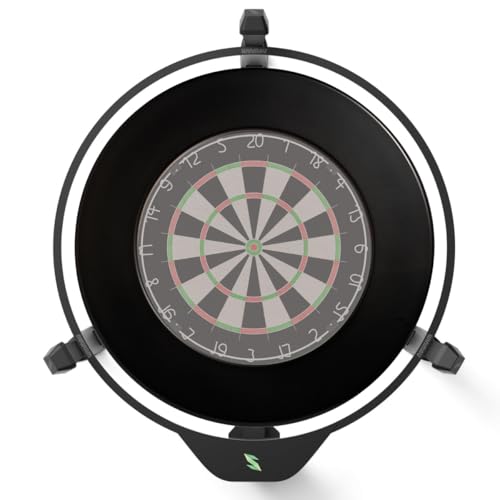 Winsport Scolia Home 2 Set mit Beleuchtung inkl. PU Surround schwarz, automatisches Zählsystem für Dartscheibe, Autoscoring für Dartboard mit Onlinefunktion, Digital Dart Scorer, Spielstandanzeige von Winsport