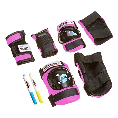 Wipeout Dry Erase Kinder Protektoren-Set mit Knie-, Ellbogen- und Handgelenkschützern, trocken abwischbar, rose Wipeout Dry Erase Kinder Protektoren-Set mit Knie-, Ellbogen- und Handgelenkschützern, trocken abwischbar, rose von Wipeout