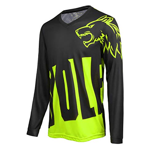 Herren Mountainbike MTB Top Langarm Atmungsaktiv Bequem Weich Feuchtigkeitstransport Radtrikot,Grün,XXXL Herren Mountainbike MTB Top Langarm Atmungsaktiv Bequem Weich Feuchtigkeitstransport Radtrikot,Grün,XXXL von Wisdom Wolf