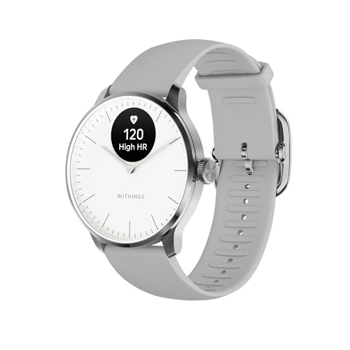 Withings ScanWatch Light – Hybrid Smartwatch, 24/7 Herzüberwachung, Aktivitätstracking, Zyklusverfolgung, Schlafüberwachung, Connected GPS, 30 Tage Akkulaufzeit, Android & Apple kompatibel von Withings