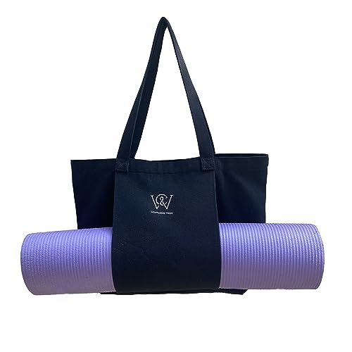 Wivmypog Yogamatten Tasche, Leicht zu Tragen Yogamatte Tasche, Gym Segeltuch Tragetasche Yogatasche, Schultertasche, Yoga Tasche für Matte für Frauen Reisen Büro von Wivmypog