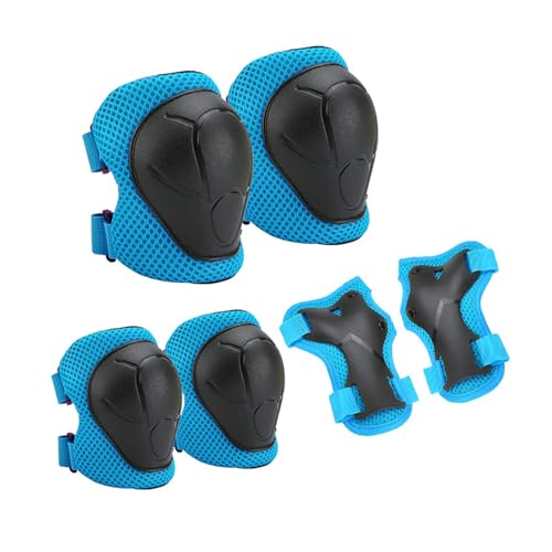 Knieschoner Kinder Schoner Inliner Schützer 6er Protektoren Knieschützer für Skateboard Knie und Ellenbogenschützer mit Handgelenkschutz Schutzausrüstung Set für Mädchen Jungen 2-14 Jahre (blau) Knieschoner Kinder Schoner Inliner Schützer 6er Protektoren Knieschützer für Skateboard Knie und Ellenbogenschützer mit Handgelenkschutz Schutzausrüstung Set für Mädchen Jungen 2-14 Jahre (blau) von Wizoowip