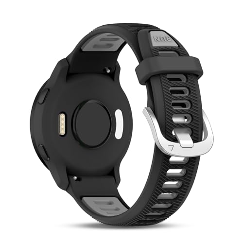 Wizvv 22mm Armband Silikon Kompatibel mit Garmin Vivoactive 4 Band/Venu 2/Venu 3, Silikon-Sportuhrenarmband für Forerunner 965/955/945/265/255/255 Music Herren Damen von Wizvv