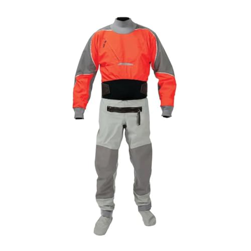 Wjnvfioo Herren Wasserdichter atmungsaktiver Kajak kompletter Trockenanzug Rafting Segeln Sport Dry Suit Rot L von Wjnvfioo