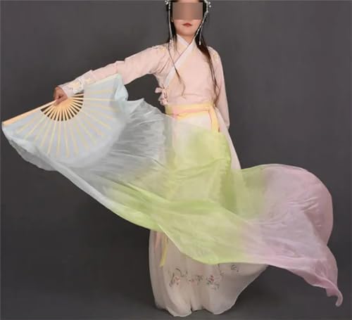 Wjnvfioo Seidenschleier Bauchtanz-Fächerpaar (1 l + 1 R) für Damen, orientalische Tanzshow-Requisiten von Wjnvfioo