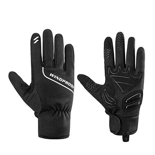 1 Paar Winter Warme wasserdichte Anti Slip Thermal Für Radfahren Fahrrad Outdoor Voll Finger Handschuhe von Wjsdsg