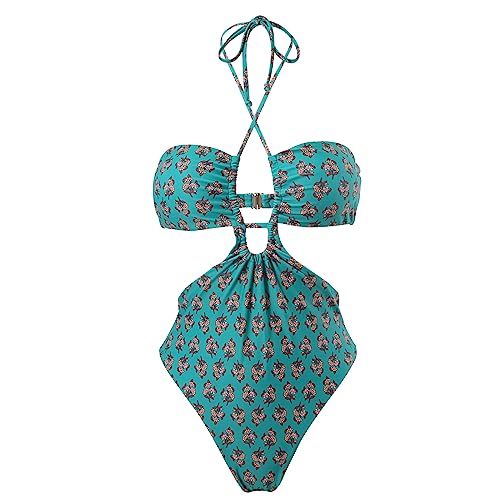 Geteilter Zweiteiliger Damen Badeanzug Bequemer Druck Bauchkontrolle Badeanzug Push Up Wickel Beachwear Bikinis von Wjsdsg