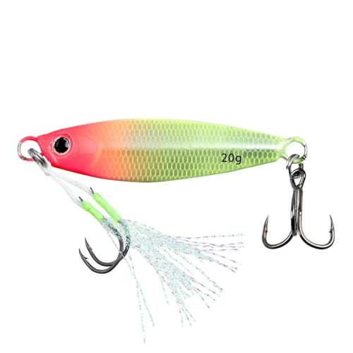 Wjsdsg Luminously Fishing Baits Kunstköder Weitwurf Jigging Löffel Köder Swimbait Angeln Jigging Haken Spinner Köder von Wjsdsg