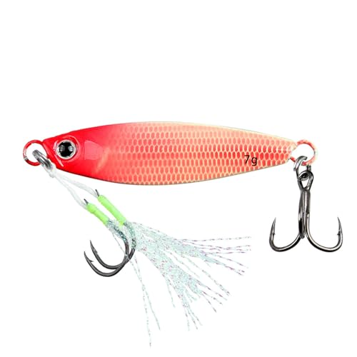 Wjsdsg Luminously Fishing Baits Kunstköder Weitwurf Jigging Löffel Köder Swimbait Angeln Jigging Haken Spinner Köder von Wjsdsg