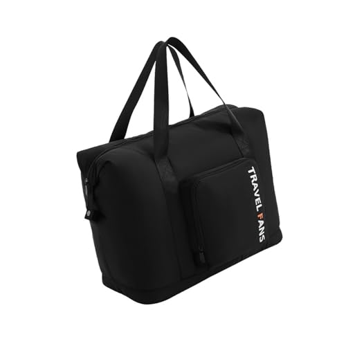 Wjsdsg Reisetasche, Reisetasche für Damen und Herren, faltbare Fitness-Tasche, Übernachtungstasche, Geschäftsreise, Wochenendtasche, Krankenhaustasche, Sporttasche, Schwarz , As shown von Wjsdsg